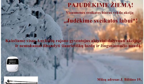 Pajudėkime žiemą!