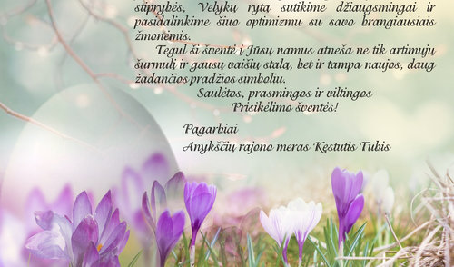 Sveikinimas Šv. Velykų proga