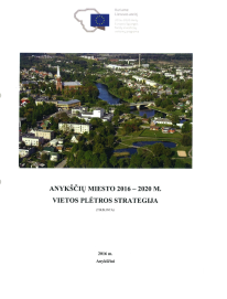 Anykščių  miesto vietos veiklos grupės parengta strategija – tarp 3 geriausių Lietuvoje