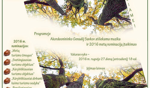 Pasaulinei turizmo dienai paminėti Anykščiuose – apdovanojimai „Turizmo gilės“