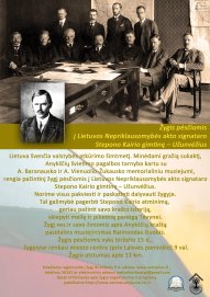 Kviečia keliauti pėsčiomis į Signataro Stepono Kairio gimtinę