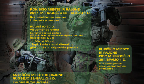 Anykščiuose vyks Krašto apsaugos savanorių pajėgų Vyčio apygardos 5-osios rinktinės pratybos...