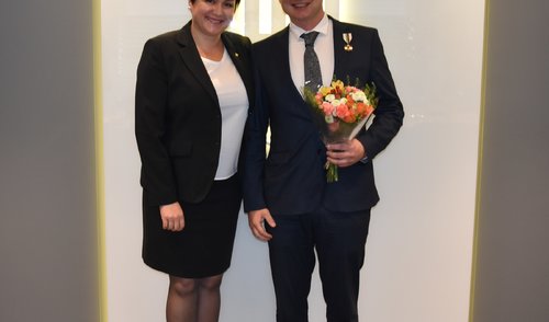 LTOK prezidentės apdovanojimas – Ž. Ovsiukui 