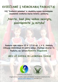 Vyks paskaita „Norite, kad jūsų vaikas nesirgtų, pasirūpinkite jų mityba“