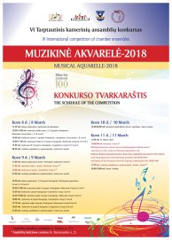 Vyks VI tarptautinis konkursas „Muzikinė akvarelė – 2018“