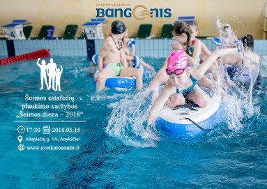 Šeimos estafečių plaukimo varžybos „Šeimos diena-2018“