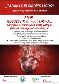 Gegužės 31-oji – Pasaulinė diena be tabako