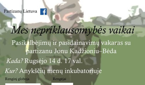 Pasikalbėjimų ir pasidainavimų vakaras "Mes nepriklausomybės vaikai"