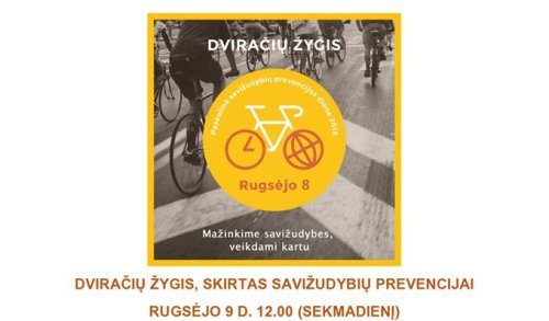Dviračių žygis Pasaulinei savižudybių prevencijos dienai paminėti