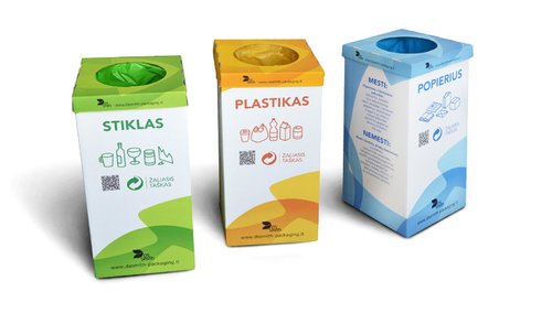 Kviečiame įmones, įstaigas ir organizacijas nemokamai gauti rūšiavimui skirtas dėžes