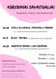 Kūrybiniai savaitgaliai Anykščių menų inkubatoriuje