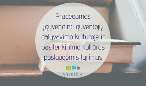 Pradedamas įgyvendinti gyventojų dalyvavimo kultūroje ir pasitenkinimo kultūros paslaugomis tyrimas