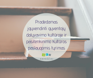 Pradedamas įgyvendinti gyventojų dalyvavimo kultūroje ir pasitenkinimo kultūros paslaugomis tyrimas
