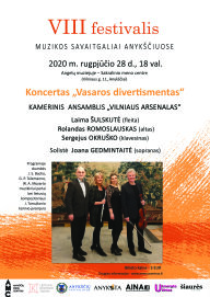 VIII festivalio „Muzikos savaitgaliai Anykščiuose“ koncertas „Vasaros divertismentas“