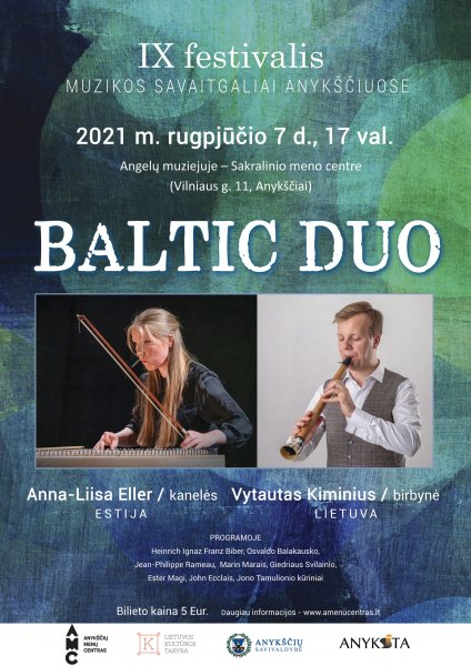 Festivalio programoje – „BALTIC DUO“ – egzotiškas tarptautinis duetas!