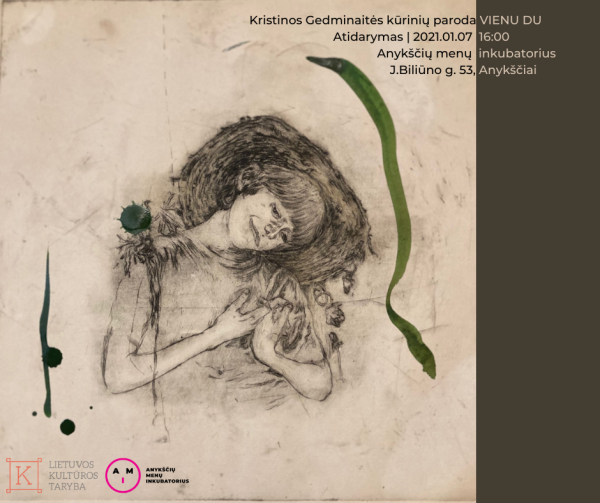 Kristinos Gedminaitės grafikos darbų paroda “VIENU DU”