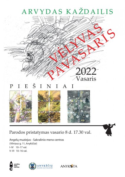 Arvydo Každailio grafikos darbų parodos „Vėlyvas pavasaris" pristatymas
