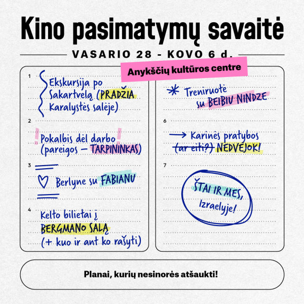 „Scanorama“ savaitei atvers kino salės duris Anykščiuose 