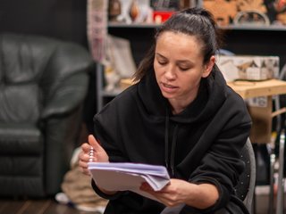 Ukrainiečių režisierės Viktoriya Manole ir lietuvių aktorių bendras kūrybinis darbas Anykščiuose