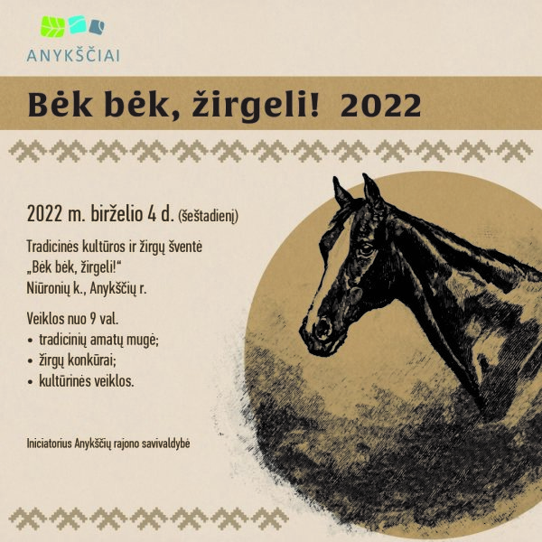 Pirmąjį birželio mėnesio šeštadienį susitikime Niūronyse! (programa)