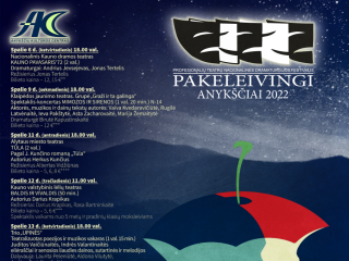 Profesionalių teatrų nacionalinės dramaturgijos festivalis "Pakeleivingi" 2022