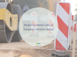 ĮGYVENDINTAS: Anykščių miesto Gėlių g. šaligatvio remonto darbai