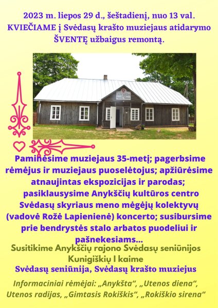 Šventė Svėdasų krašto muziejuje