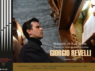 Pirmą kartą Lietuvoje tituluotas Italijos vargonininkas Giorgio Revelli.