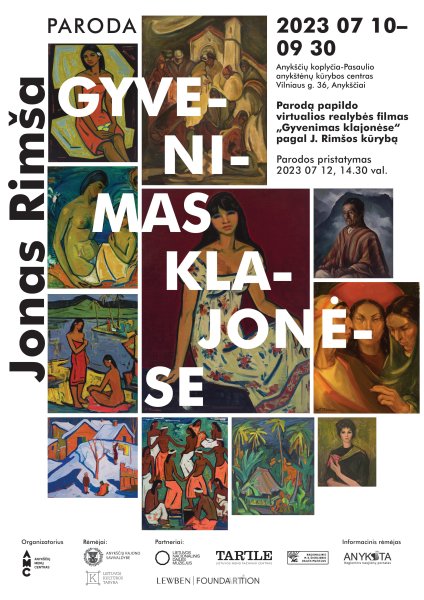 Anykščių krašto dailininko Jono Rimšos darbų paroda „Gyvenimas klajonėse“