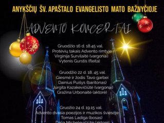 Adventinės muzikos festivalis „Advento dvasia poezijos ir muzikos šviesoje”