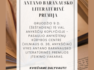 Antano Baranausko literatūrinė premija skirta mokslininkui Skirmantui Valentui