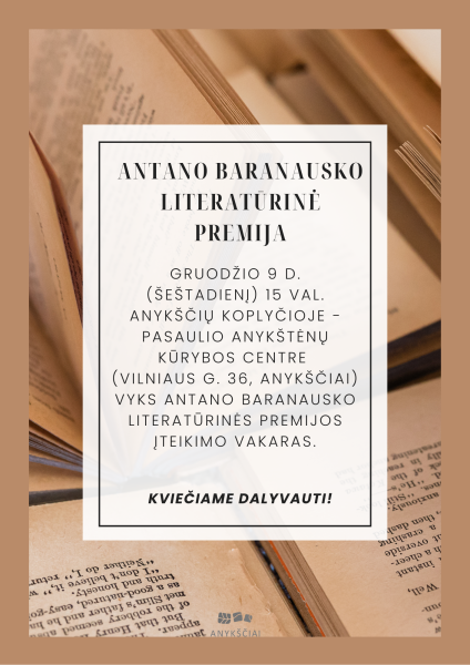 Antano Baranausko literatūrinė premija skirta mokslininkui Skirmantui Valentui