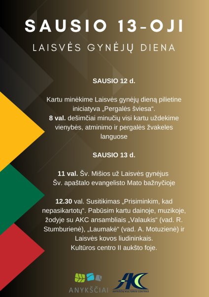 Sausio 13-osios minėjimas