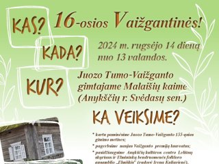 16-ųjų Vaižgantinių programa