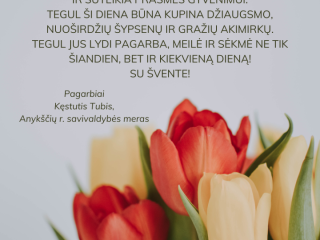 Savivaldybės mero sveikinimas Tarptautinės moters dienos proga