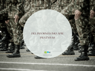 Dėl informavimo apie pratybas