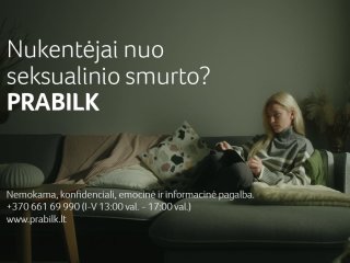 Balandis – seksualinio smurto prevencijos mėnuo: prabilk, gauk pagalbą!