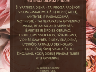 Mero sveikinimas Motinos dienos proga