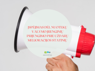 Įspėjimas dėl nuotekų valymo įrenginių prijungimo prie uždarų melioracijos statinių