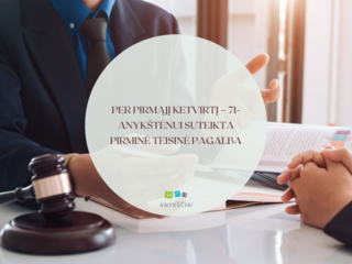 Per pirmąjį ketvirtį – 71-anykštėnui suteikta pirminė teisinė pagalba