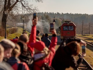 Siaurukas Anykščiuose per dieną pervežė 2300 „Trenkturo“ žygeivių 