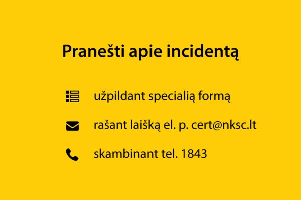Pranešk apie bandymą sukčiauti!