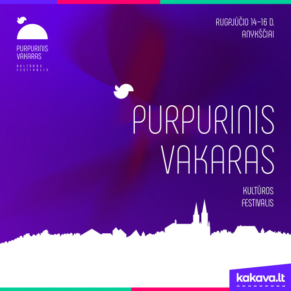 18-asis kultūros festivalis „Purpurinis vakaras“ Anykščiuose (programa)