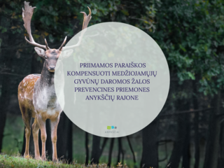 PRIIMAMOS PARAIŠKOS KOMPENSUOTI MEDŽIOJAMŲJŲ GYVŪNŲ DAROMOS ŽALOS PREVENCINES PRIEMONES ANYKŠČIŲ...