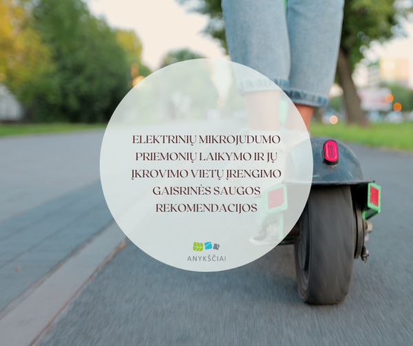 Elektrinių mikrojudumo priemonių laikymo ir jų įkrovimo vietų įrengimo gaisrinės saugos...