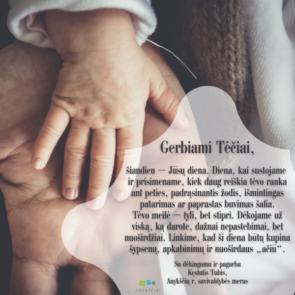 Mero sveikinimas Tėvo dienos proga