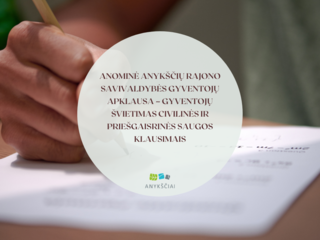 Anoniminė Anykščių rajono savivaldybės gyventojų apklausa – Gyventojų švietimas civilinės ir...