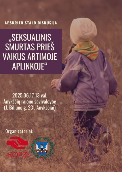 Apskritojo stalo diskusija „Seksualinis smurtas prieš vaikus artimoje aplinkoje“