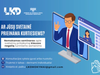SEMINARAS: Internetinės svetainės pritaikymas klausos negalią turintiems žmonėms