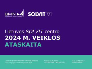 Kviečiame susipažinti su Lietuvos SOLVIT centro 2024 metų veiklos ataskaita